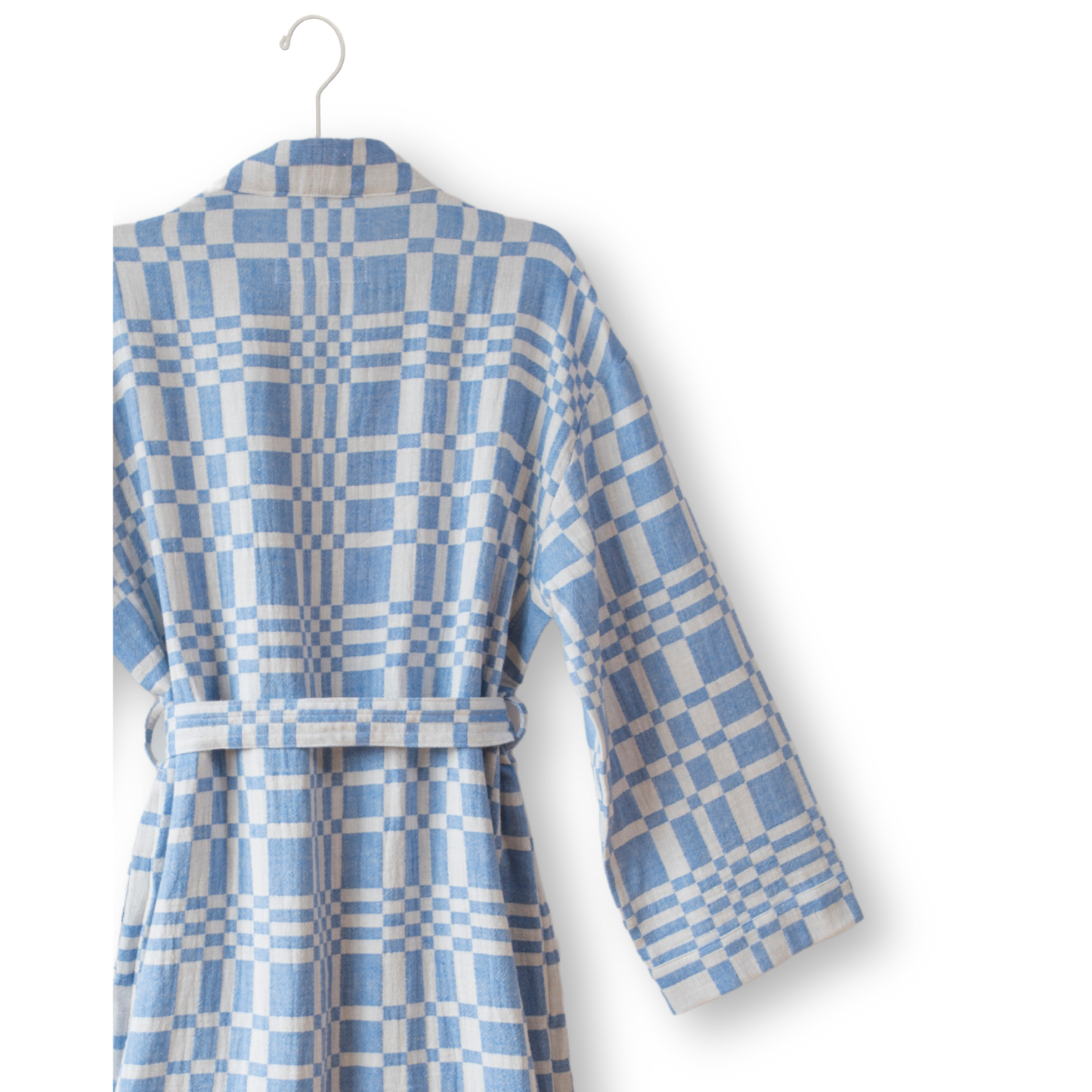Bathrobe in Check-Box pattern BLUE