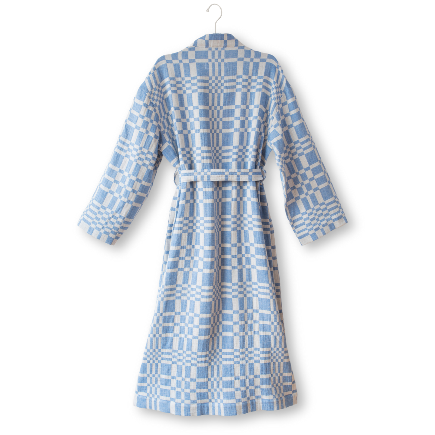 Bathrobe in Check-Box pattern BLUE