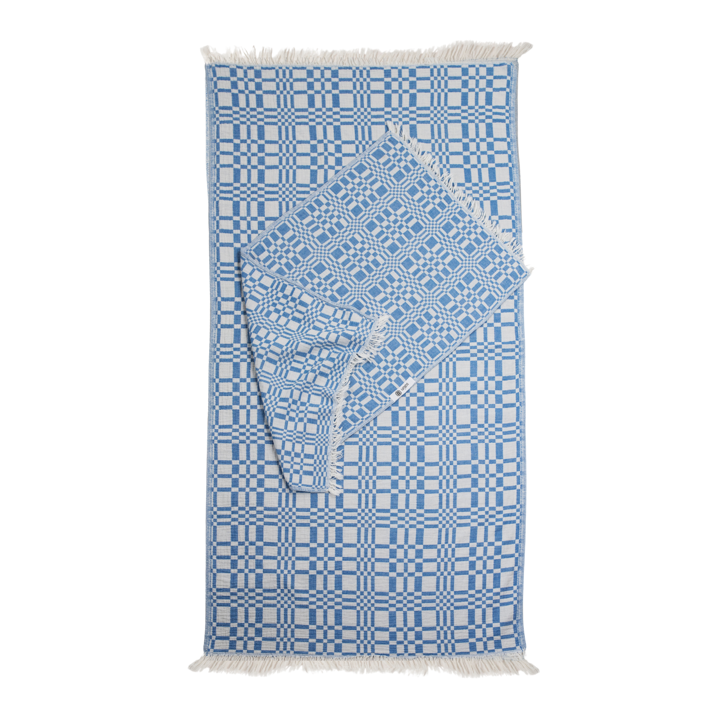 Check-Box towel large BLUE