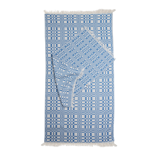 Check-Box towel large BLUE