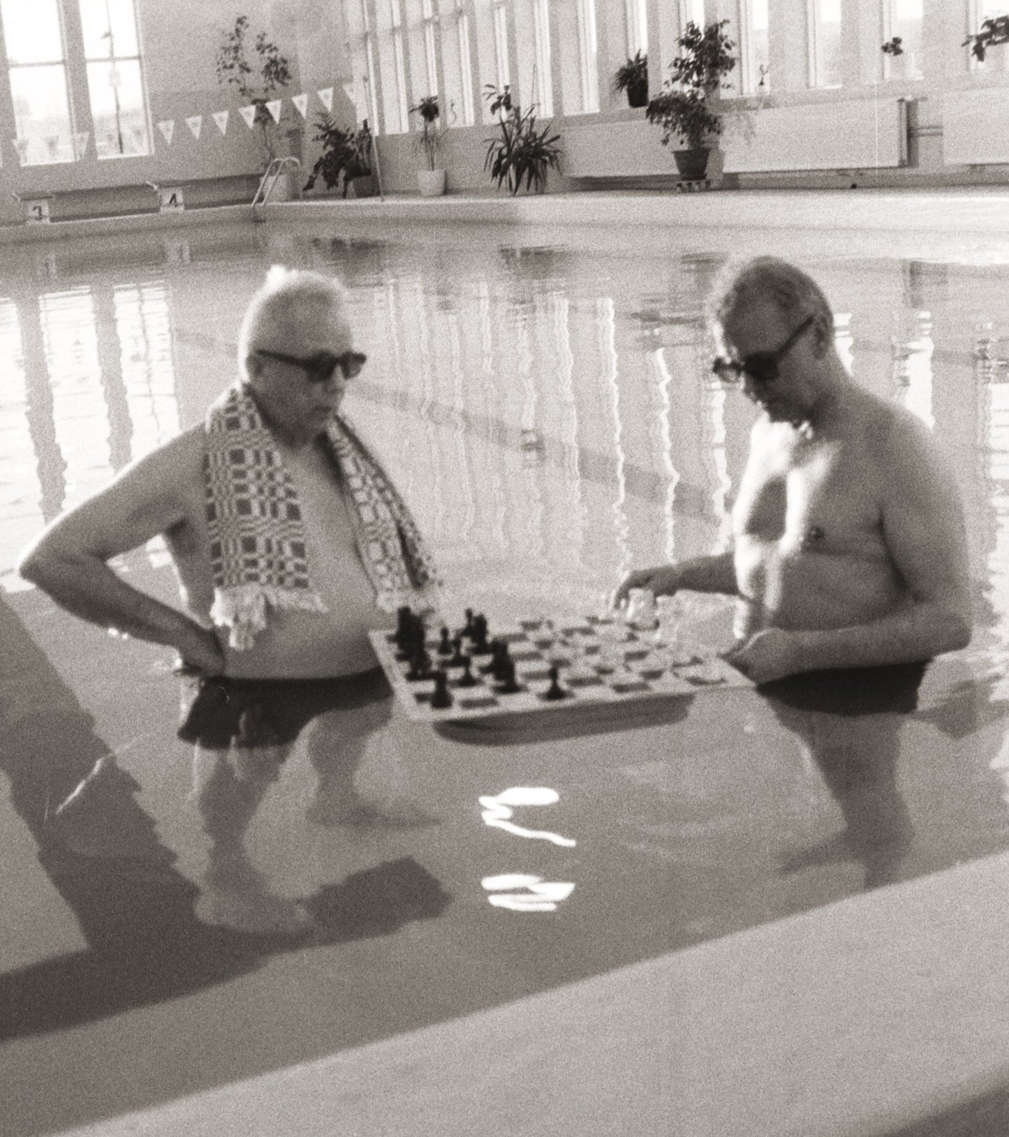 Skák handklæði lítið SVART