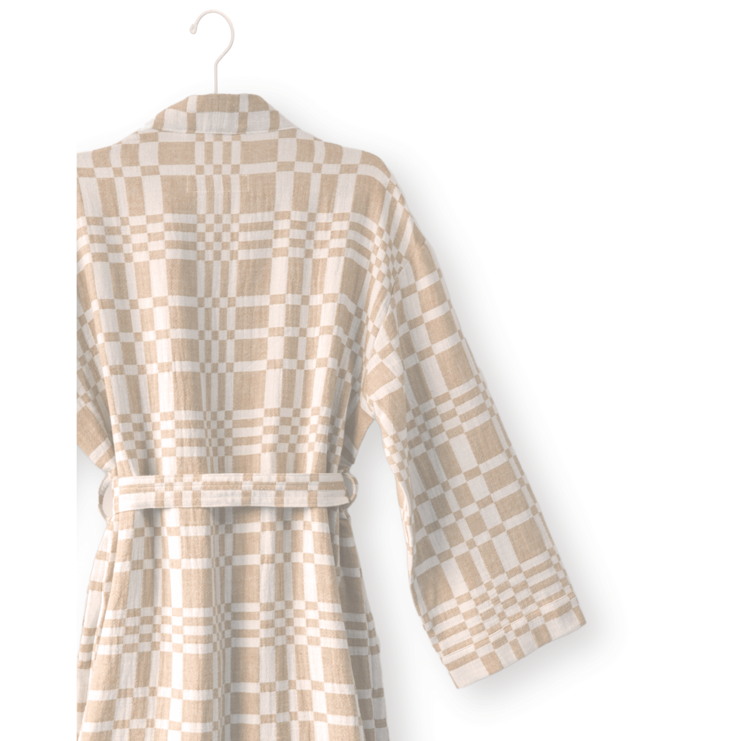 Bathrobe in Check-Box pattern BLUE