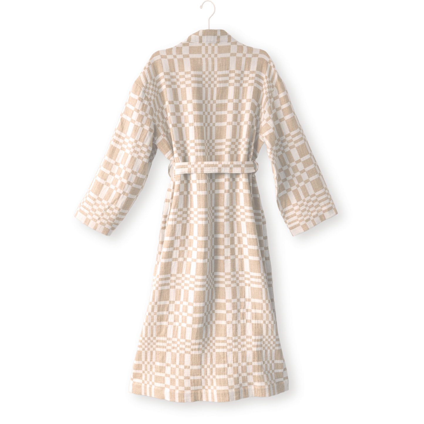 Bathrobe in Check-Box pattern BLUE