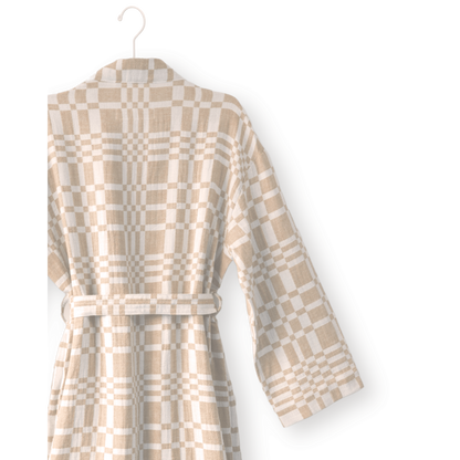 Bathrobe in Check-Box pattern BLUE