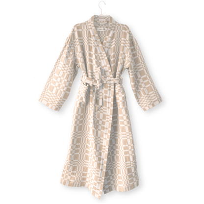 Bathrobe in Check-Box pattern BLUE